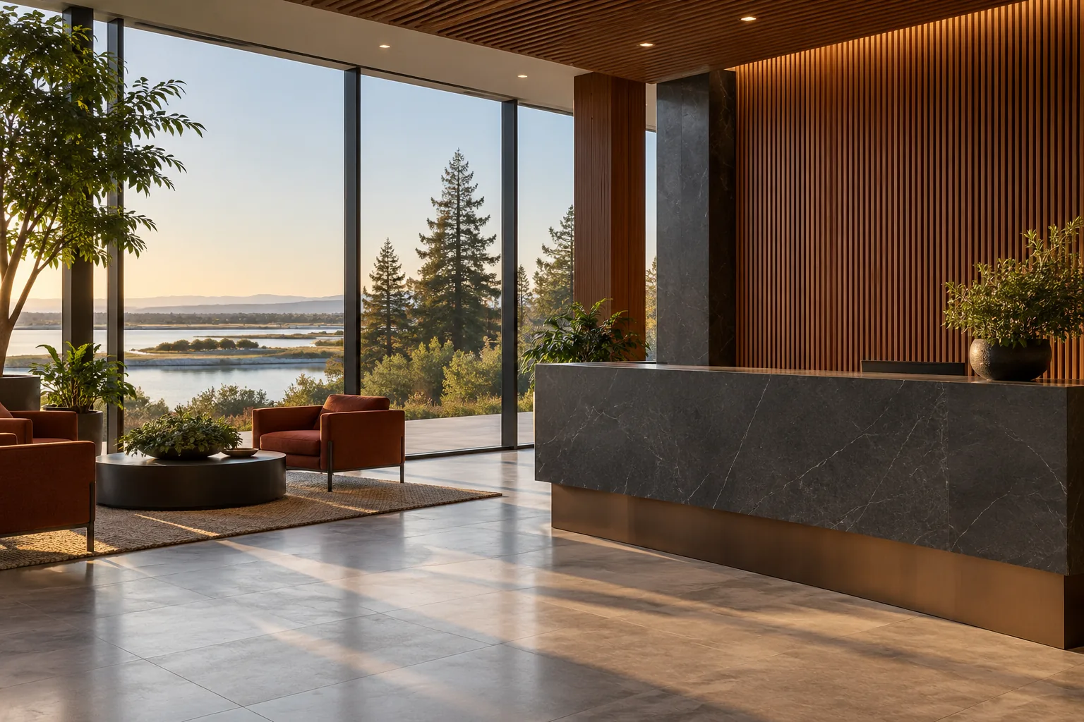 Calm reception area