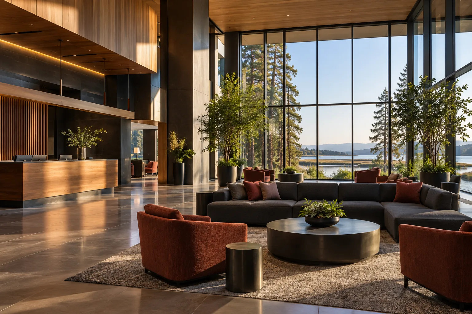 Hotel lobby in Redwood City